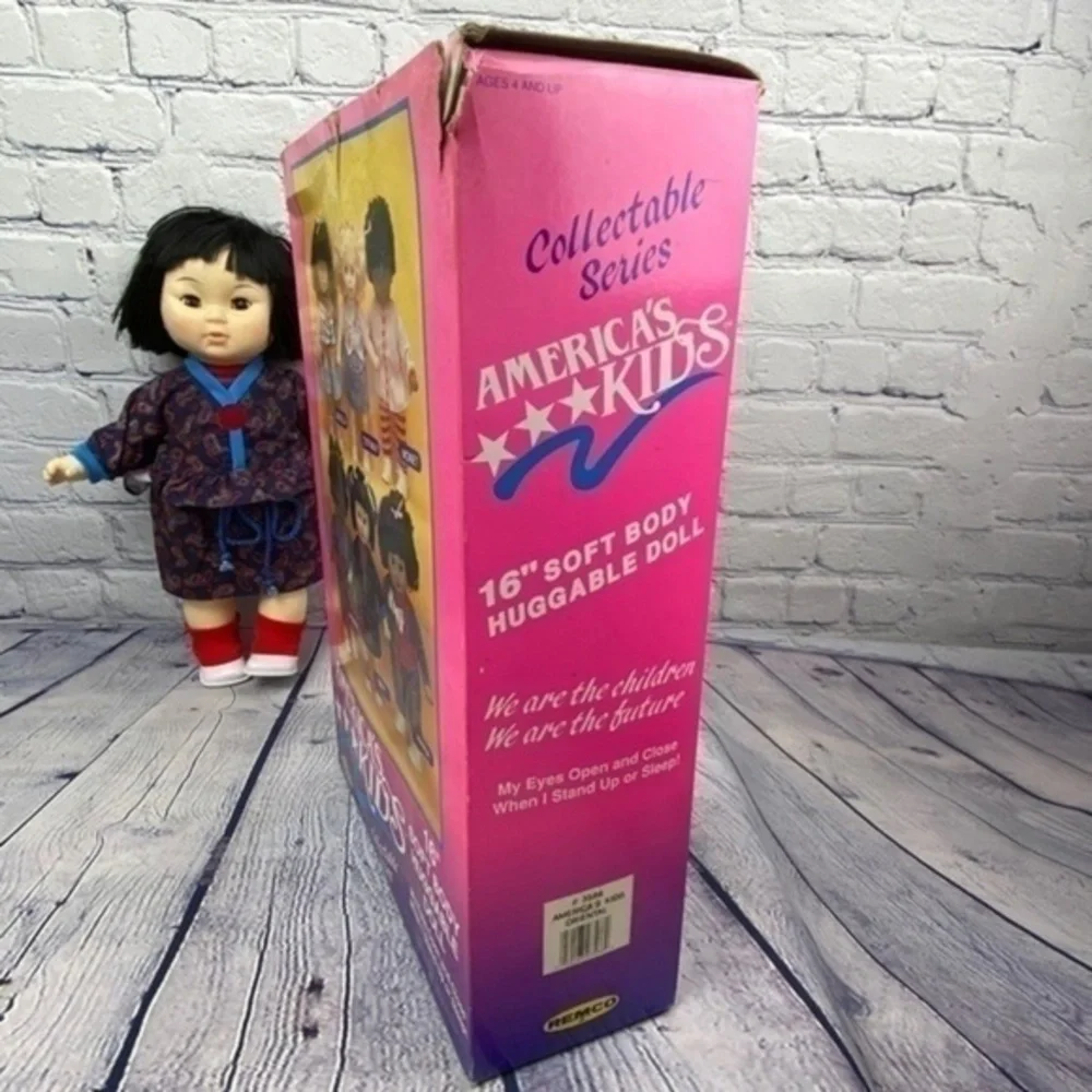 Americas Kids Doll May Oriental Baby Doll by‎ Remco 16 Inch Soft Body Huggable